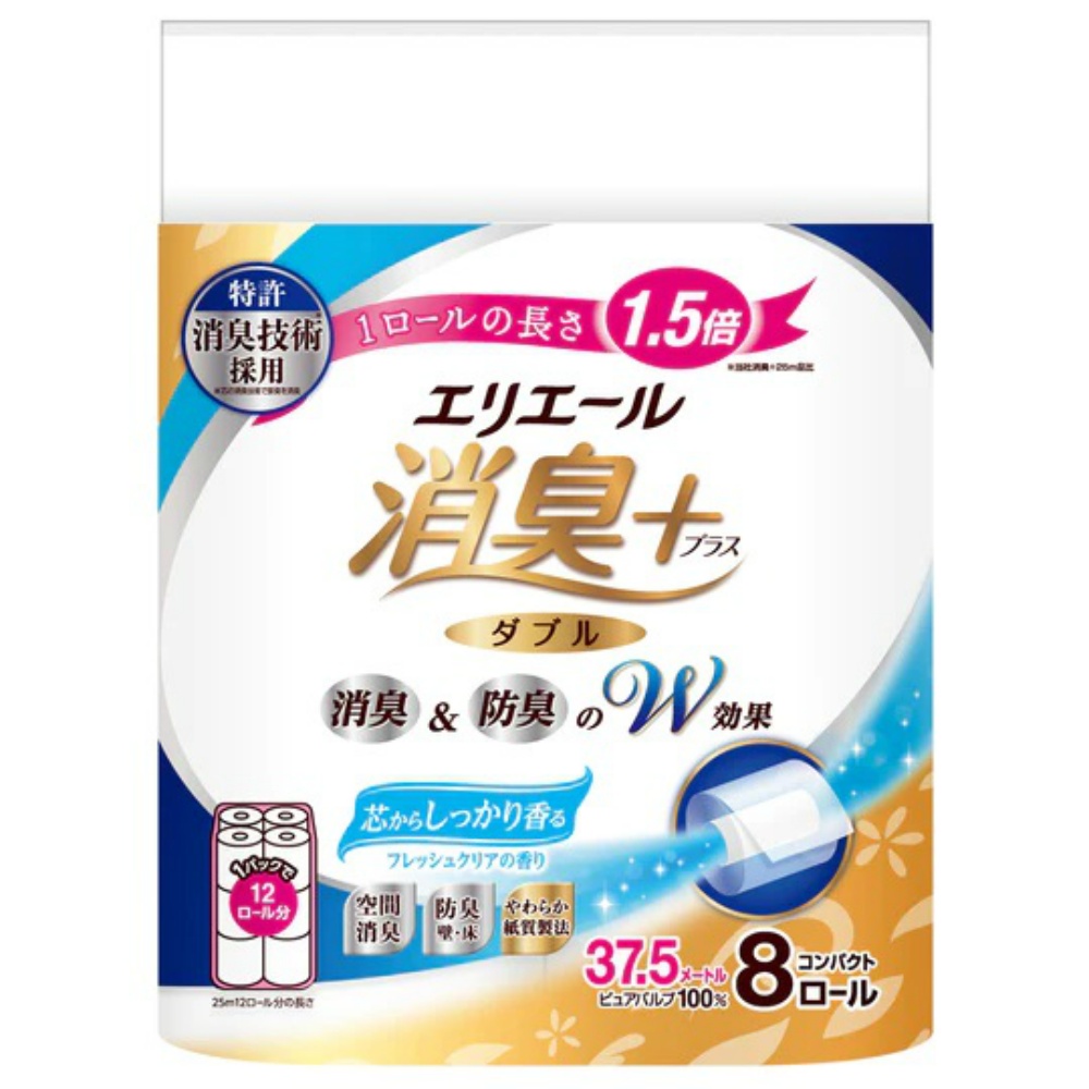 Elleair Deodorizing + Toilet Tissue Compact (Double) 1/8 – Sumotori.Trade