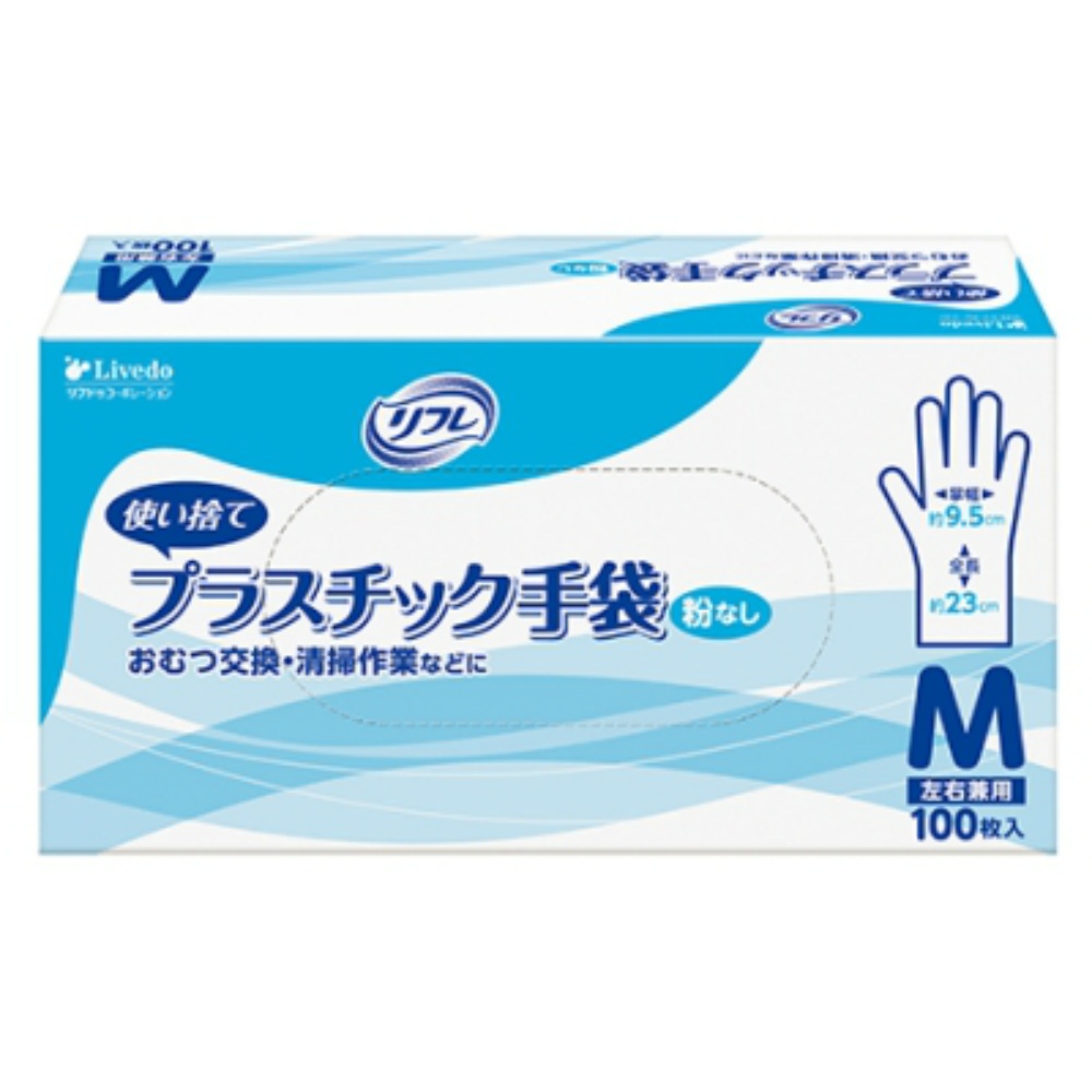 Refre Powder-Free Plastic Gloves, Medium, 100 Count 1/20 – Sumotori.Trade