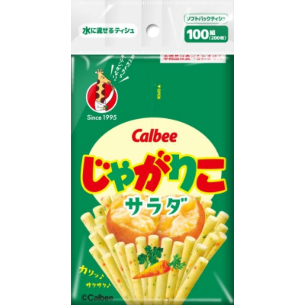 Calbee Jagariko Soft Pack Tissues 100 count 1/300 – Sumotori.Trade