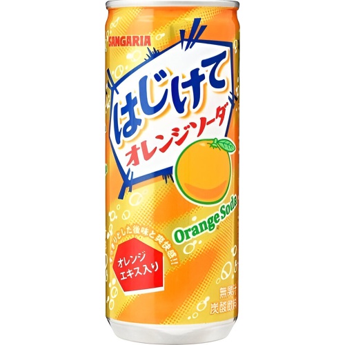 Sangaria Hajikete Orange Soda 250g Can 1/30 – Sumotori.Trade