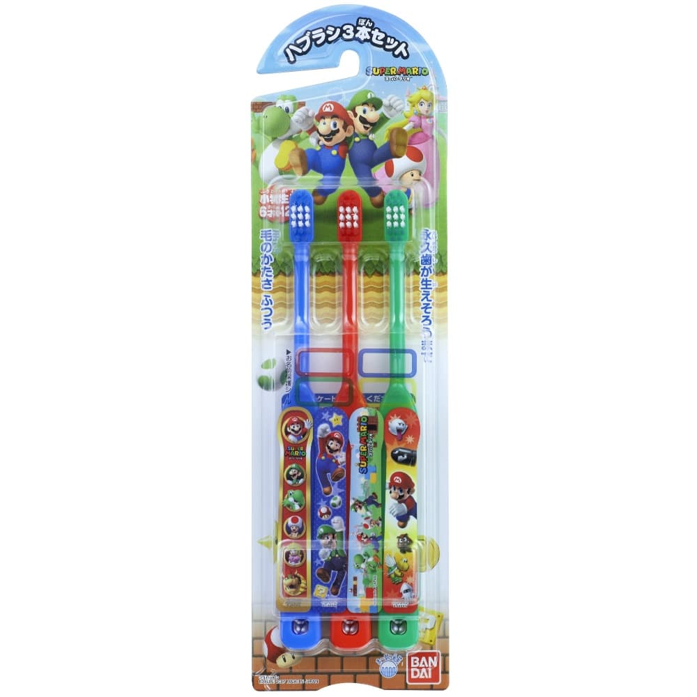 Toothbrush 3-piece set Super Mario 1/60 – Sumotori.Trade