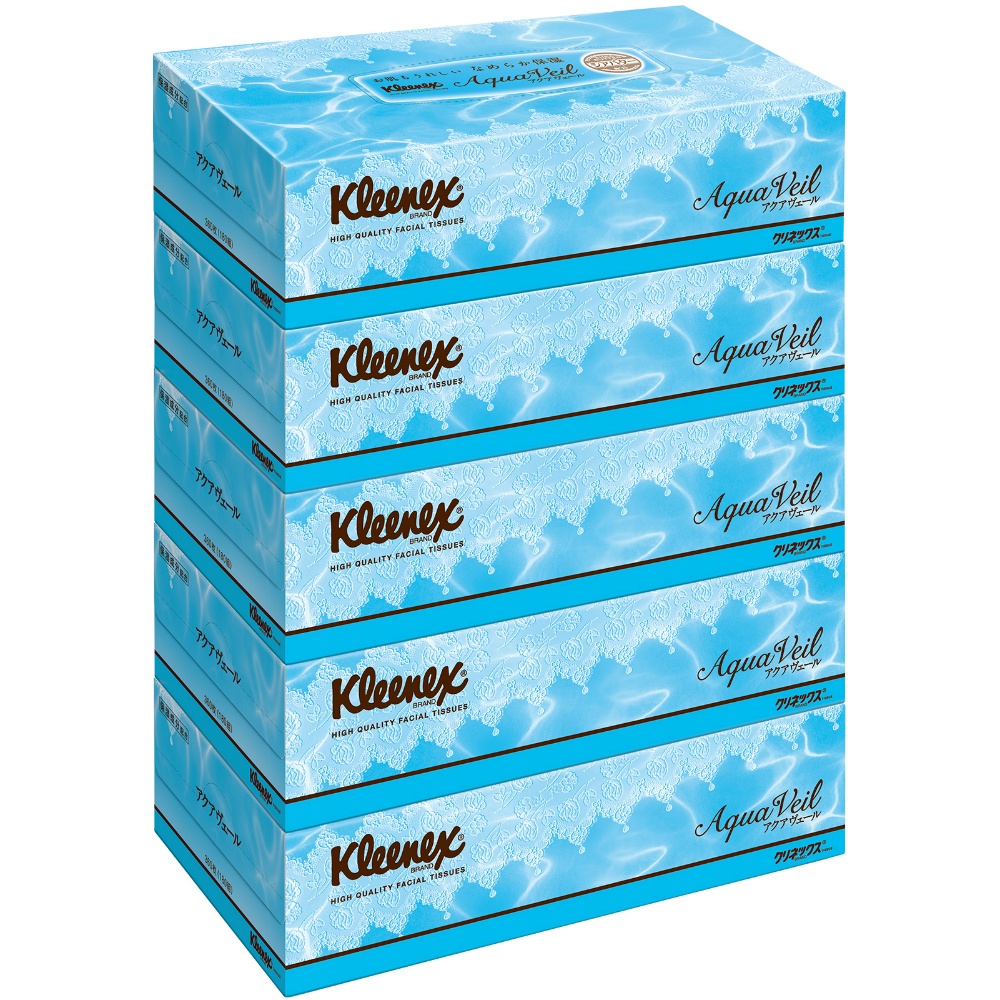 Kleenex Tissues Aqua Veil 5-pack 1/10 – Sumotori.Trade