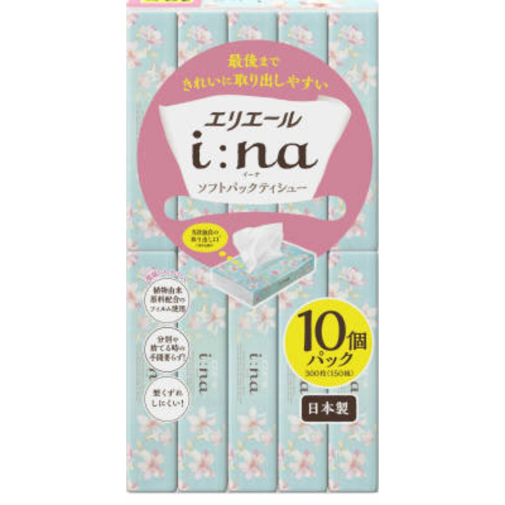 Elleair Ina Tissue Soft Pack 150W10P 1/10 – Sumotori.Trade