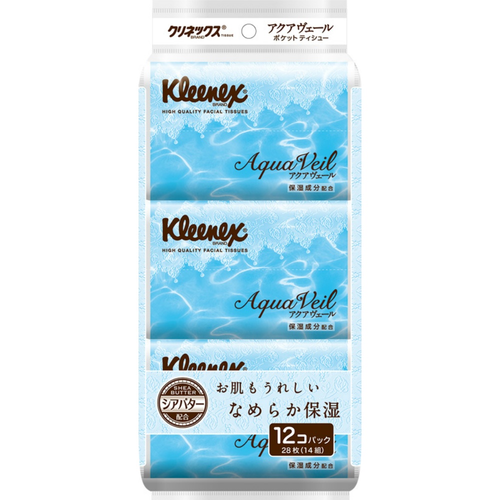 Kleenex Aqua Veil Pocket Tissues, 12-pack 1/24 – Sumotori.Trade