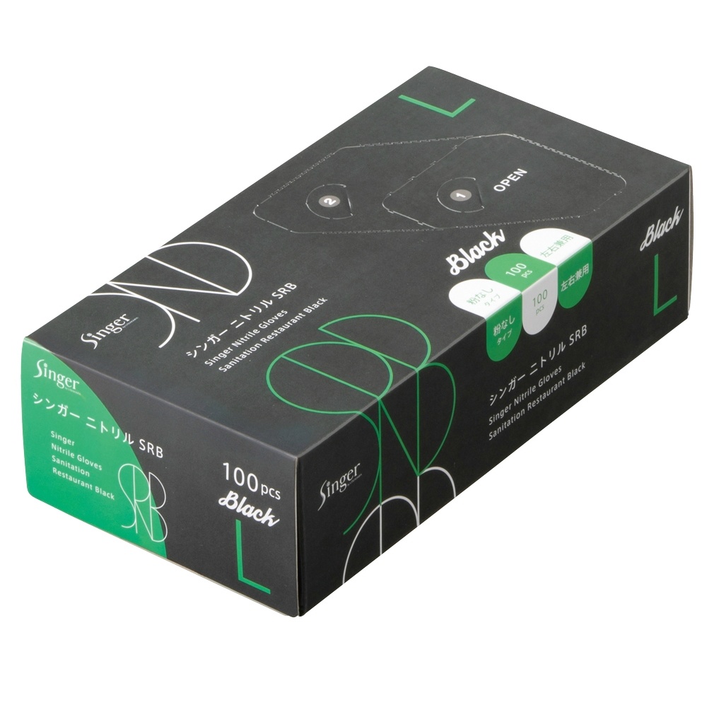 Singer Nitrile SRB Black, 100 sheets, Large 1/30 – Sumotori.Trade