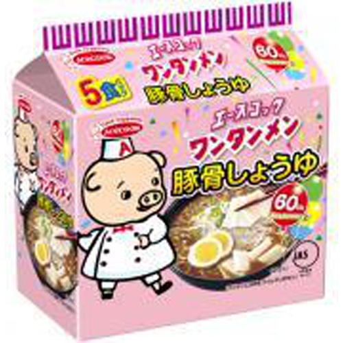 Ace bag wonton noodles pork bone soy sauce 5 servings pack 1/18 – Sumotori.Trade