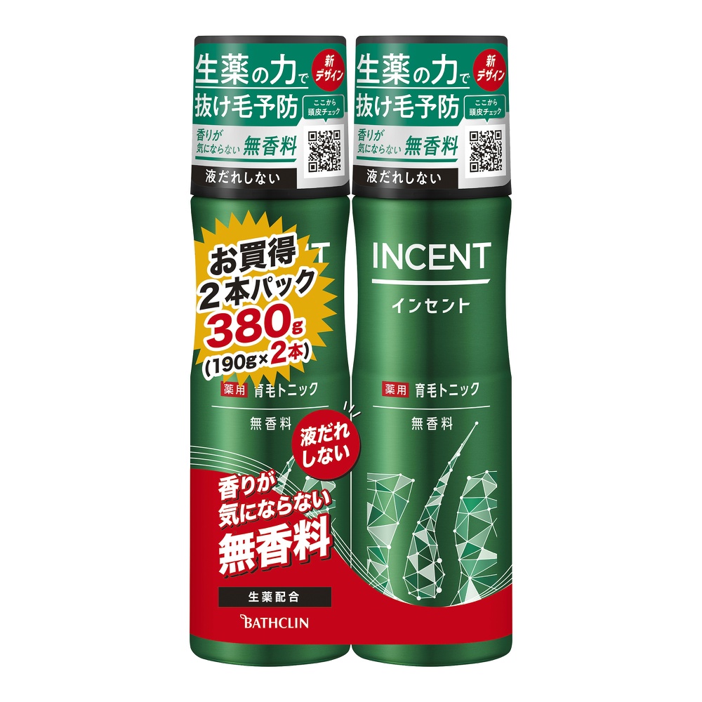 Incent Medicated Hair Growth Tonic, Fragrance-Free, 190g Pair Pack 1/12 – Sumotori.Trade