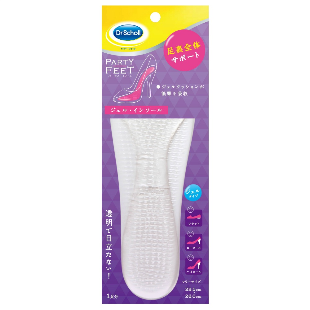 Party Feet Gel Insoles, Clear 1/72 – Sumotori.Trade