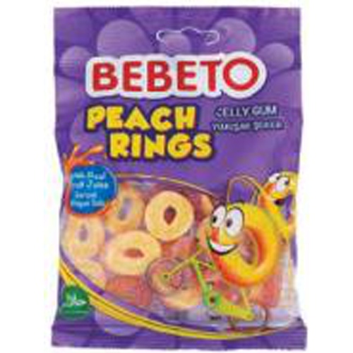 Bebeto Peach Ring Gummy 80g 1/12 – Sumotori.Trade