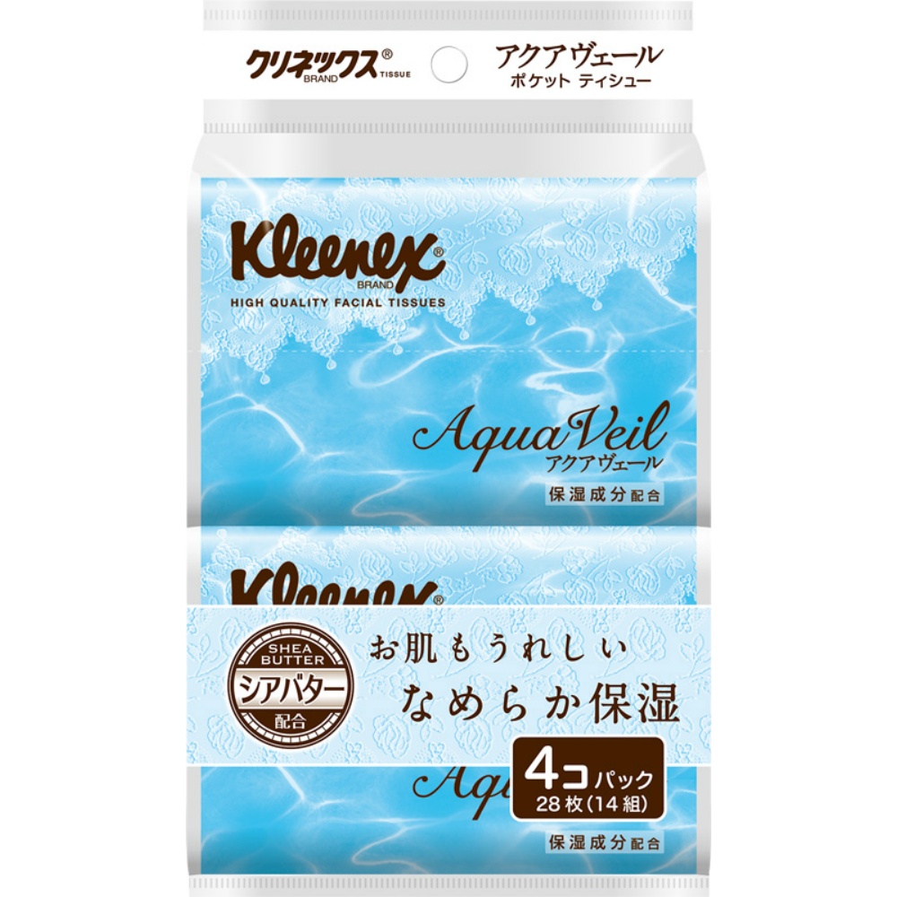 Kleenex Aqua Veil Pocket Tissues, 4-Pack 1/48 – Sumotori.Trade