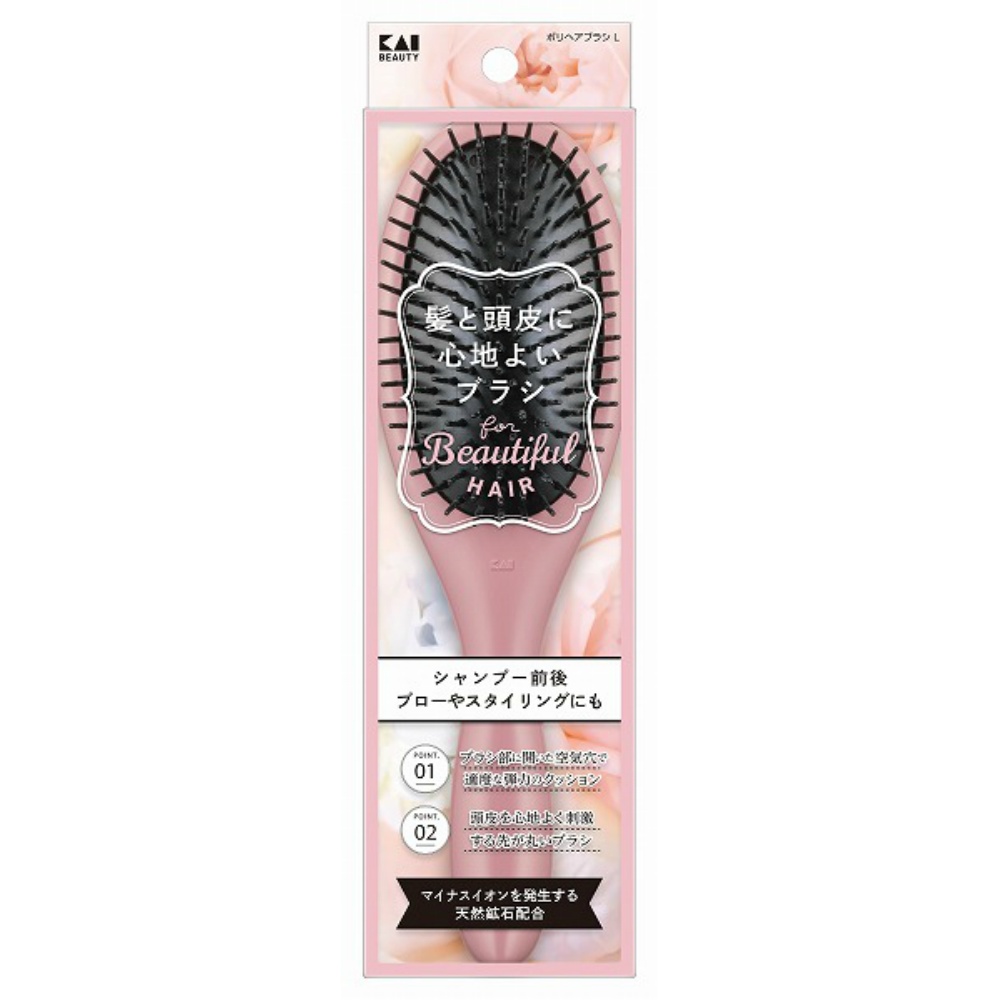 KQ3149 Poly Hair Brush L (Comfortable brush for hair and scalp) 1/60 – Sumotori.Trade
