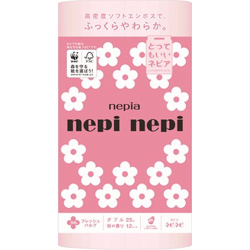 Nepia Nepinepi Toilet Roll 12RW Sakura 1/8 – Sumotori.Trade