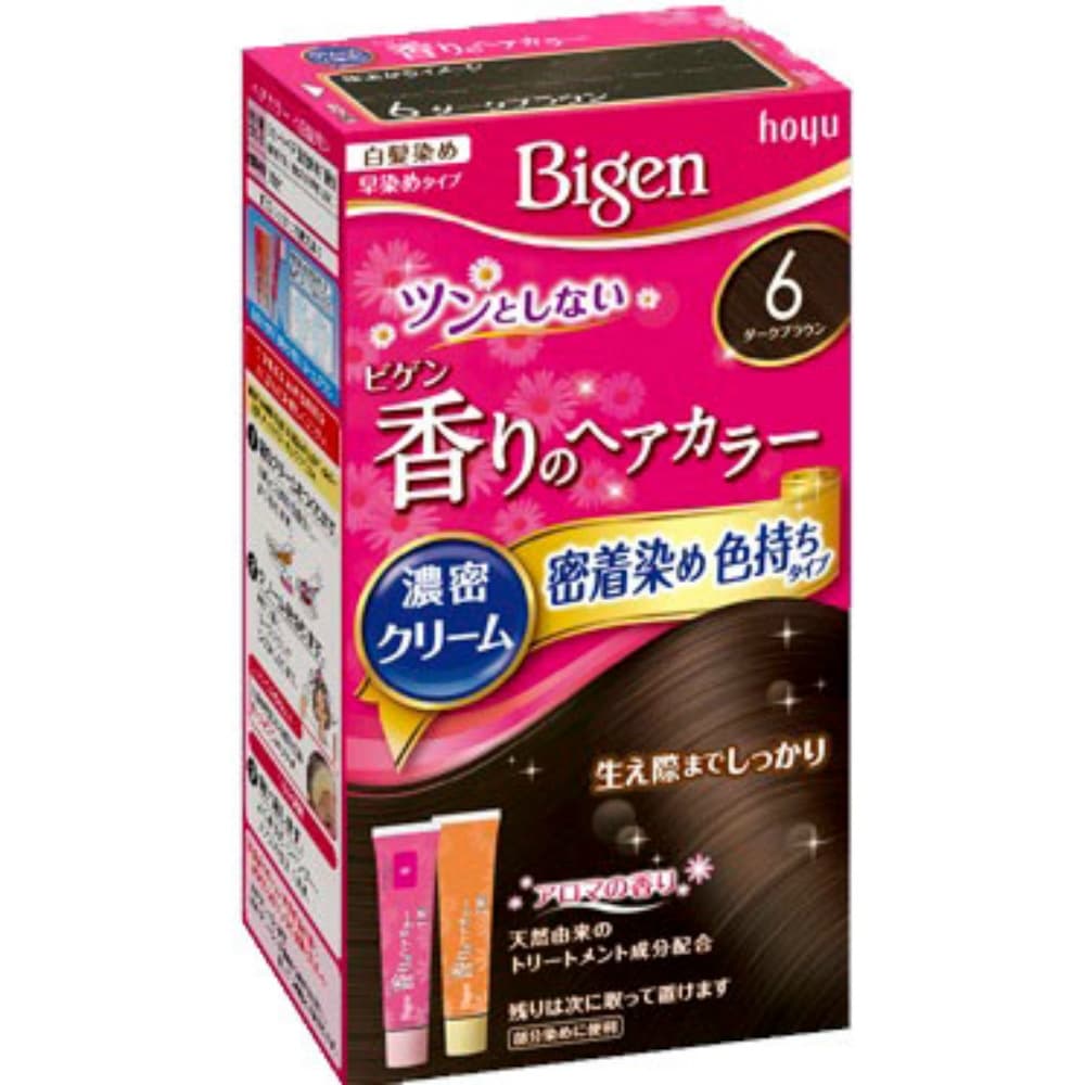Bigen Fragrance Hair Color Cream 6 Dark Brown 1/27 – Sumotori.Trade