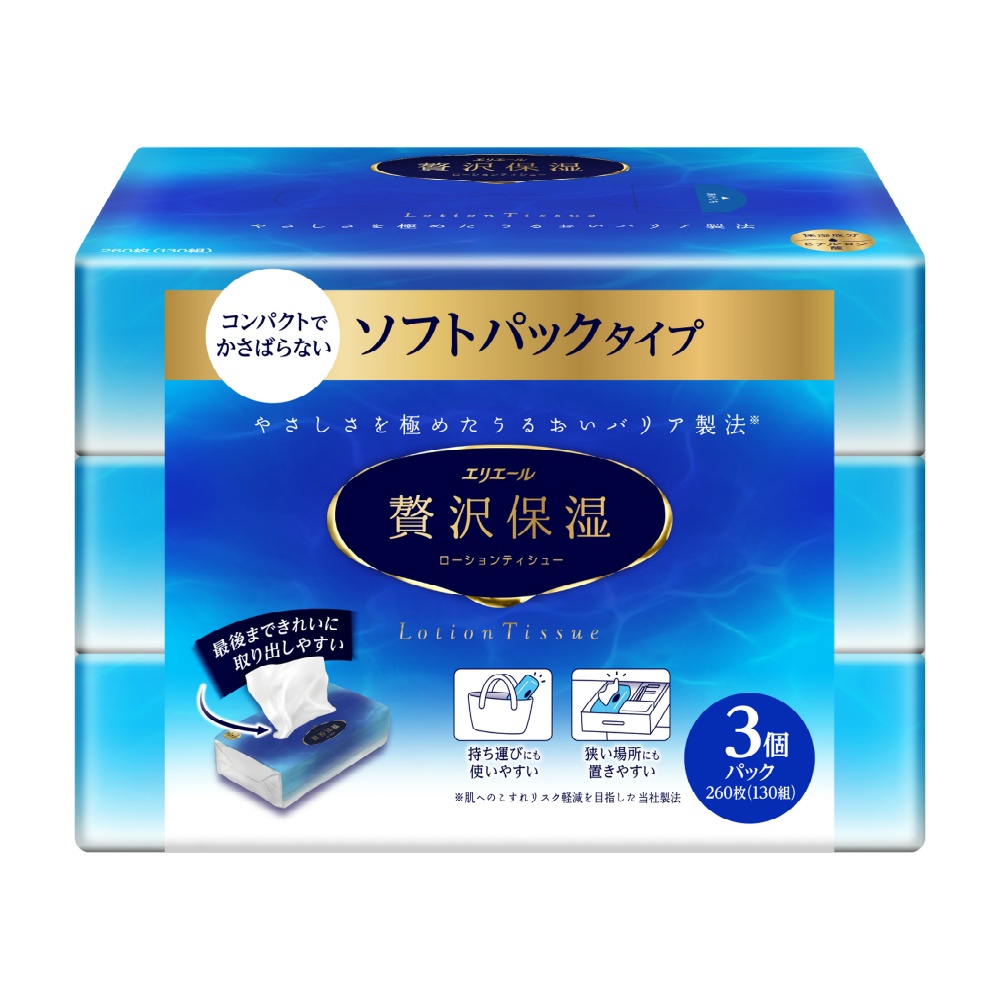Elleair Luxury Moisture Soft Pack Tissue 130W3P 1/18 – Sumotori.Trade