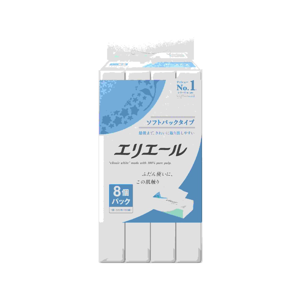 Elleair Tissue Soft Pack 160W8P 1/10 – Sumotori.Trade