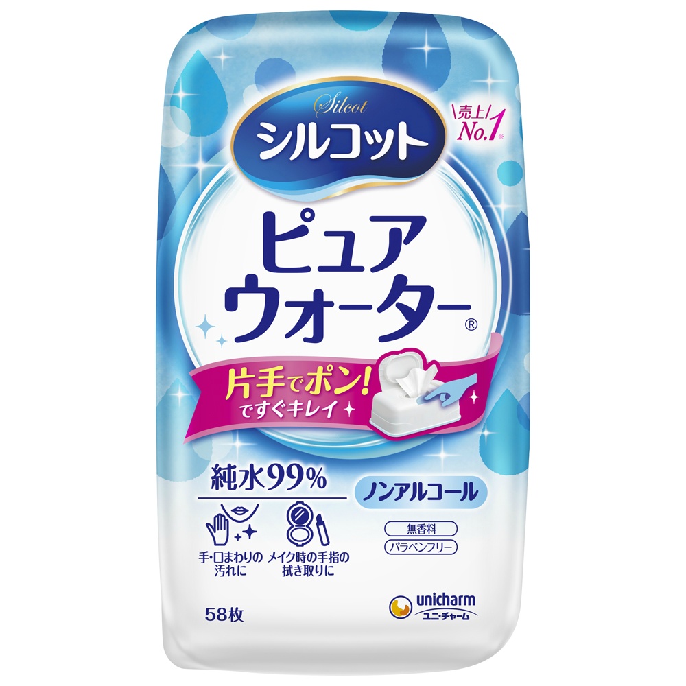 Silcot Pure Water Wet Wipes, 58 sheets 1/12 – Sumotori.Trade