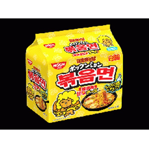 Nissin Yakisoba Bokkeummyeon Korean-style sweet and spicy cheese 5 servings 1/18 – Sumotori.Trade