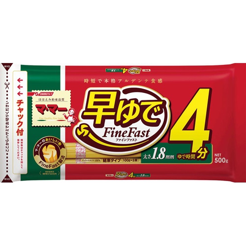MaMa Quick Boiled 4 Minute Spaghetti 1.8mm with Zipper 500 1/20 – Sumotori.Trade