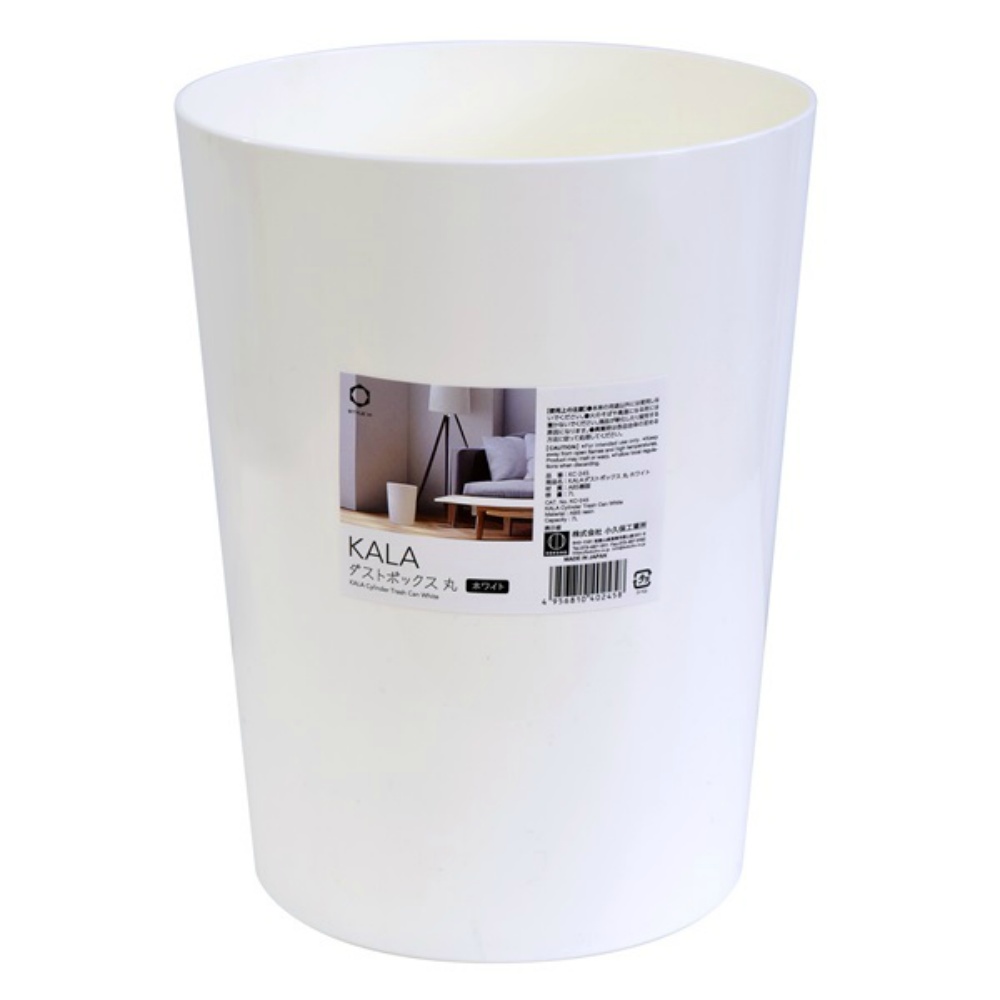KALA dustbin, round, white 1/12 – Sumotori.Trade