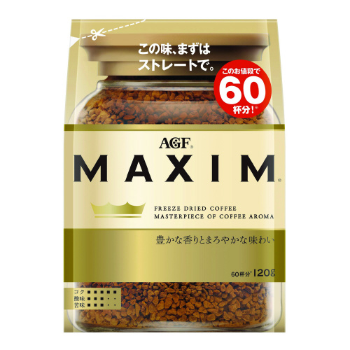 AGF Maxim Instant Coffee Soft Pack, 120g 1/12 – Sumotori.Trade