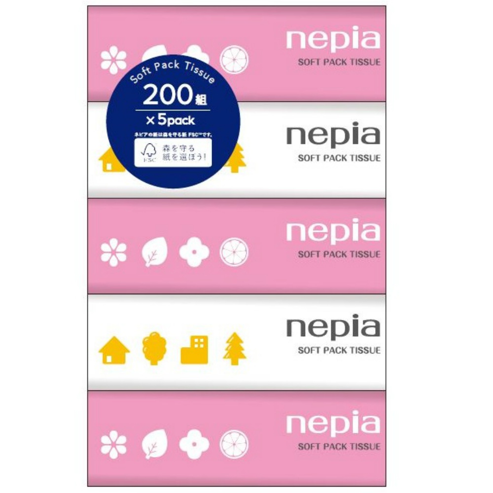 Nepia Soft Pack Tissue 200W 5P 1/18 – Sumotori.Trade