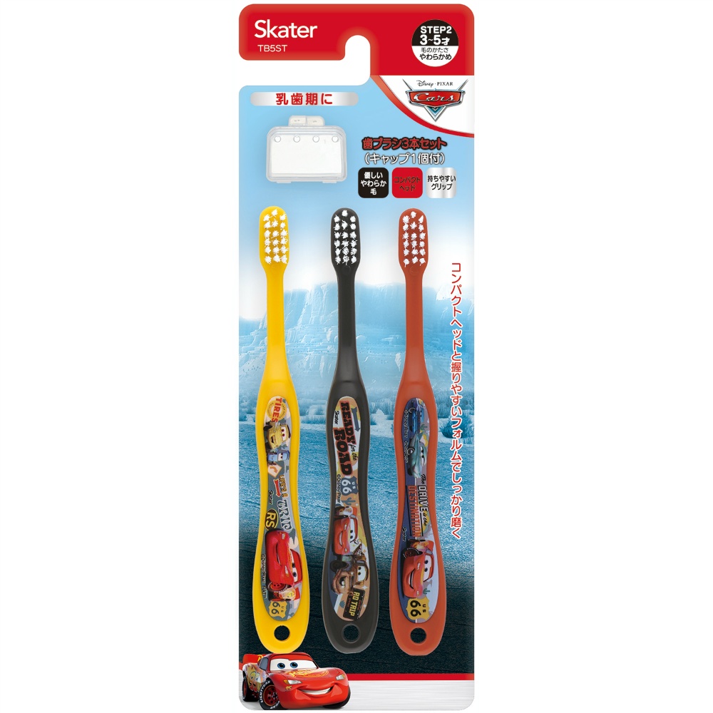 Kindergarten Toothbrush with 3 Caps, Cars 24 TB5ST 1/240 – Sumotori.Trade