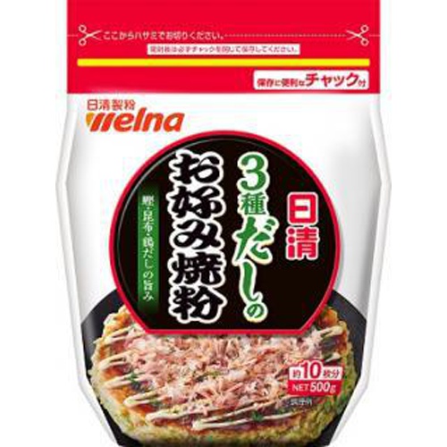 Nissin 3-kind dashi okonomiyaki flour 500g 1/12 – Sumotori.Trade