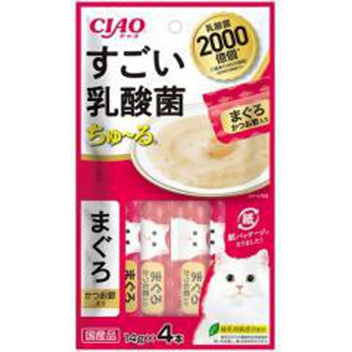 Inaba Pet Lactic Acid Bacteria Churu Tuna and Dried Bonito 14g x 4 1/48 – Sumotori.Trade