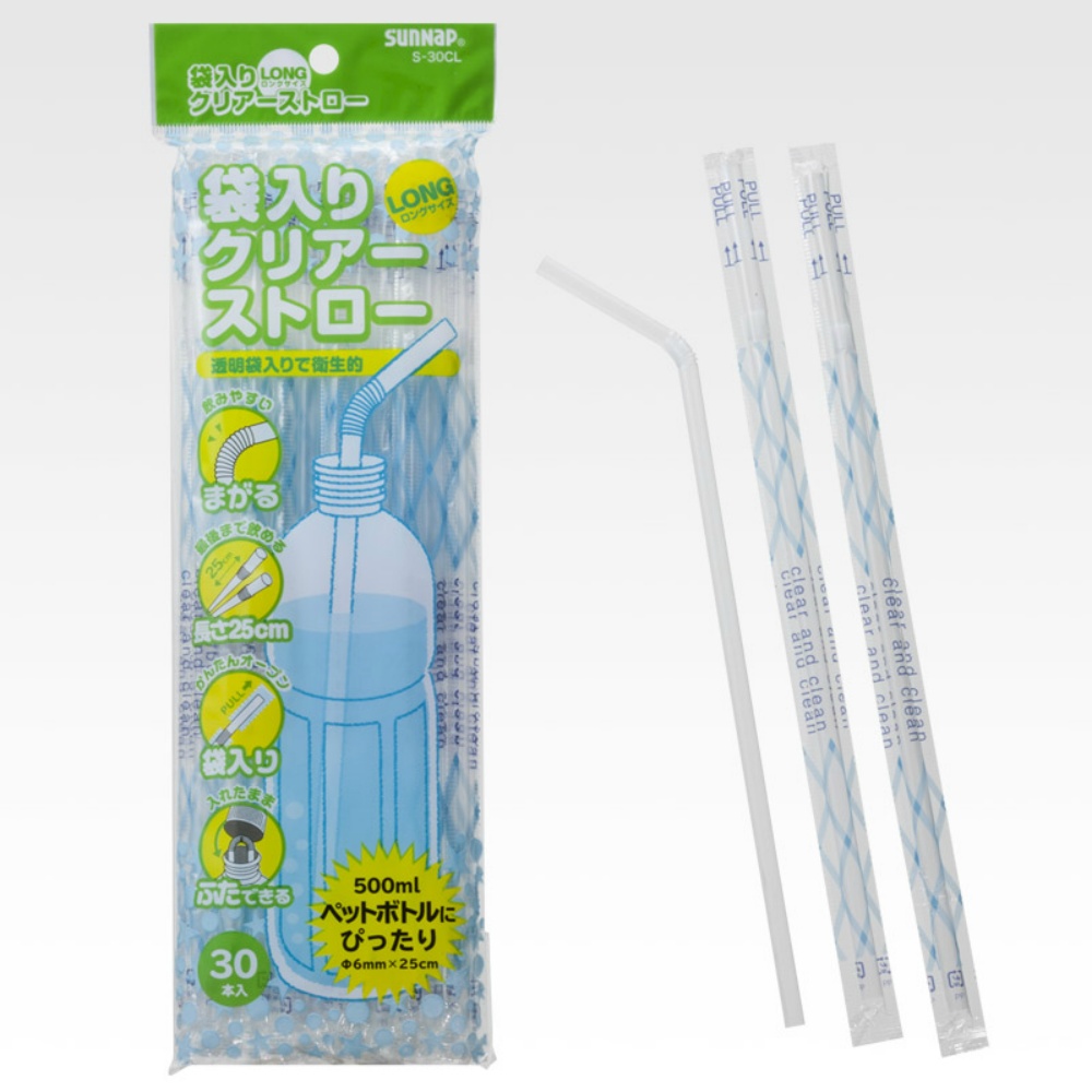 Fukuroiri Clear Straw Long 25cm 30P 1/200 – Sumotori.Trade
